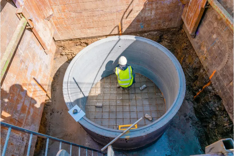 Worker working in a construction site